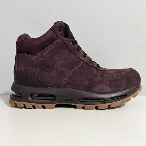 Nike Air Max Goadome “Deep Burgundy Gum” Men’s Size 10 Suede Boots No Lid - Picture 2 of 8